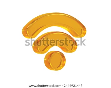 Wifi icon 3d rendering illustration