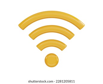 wifi icon 3d rendering vector illustration