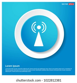 Wifi icon Abstract Blue Web Sticker Button