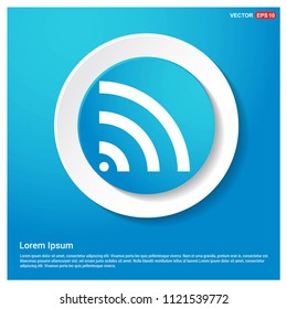 Wifi Icon Abstract Blue Web Sticker Button - Free vector icon