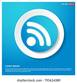 Wifi Icon Abstract Blue Web Sticker Button