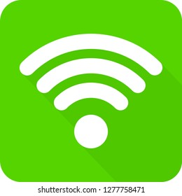 Wi-fi icon for app, ui, web. Vector isolated illustration. Wifi flat long shadow icon.