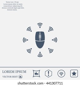Wi-Fi icon around the computer mouse