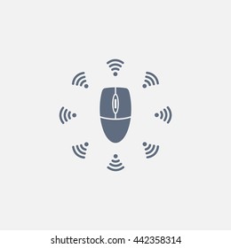 Wi-Fi icon around the computer mouse