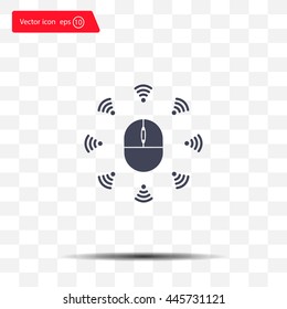 Wi-Fi icon around the computer mouse