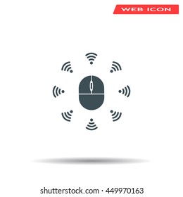 Wi-Fi icon around the computer mouse