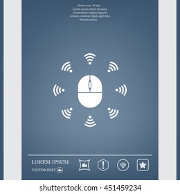 Wi-Fi icon around the computer mouse