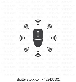 Wi-Fi icon around the computer mouse