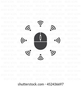 Wi-Fi icon around the computer mouse