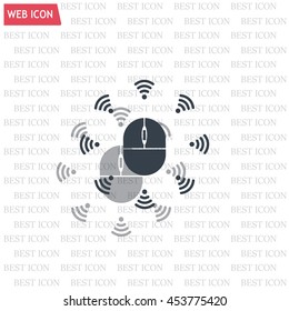 Wi-Fi icon around the computer mouse