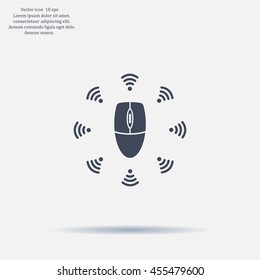 Wi-Fi icon around the computer mouse