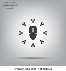 Wi-Fi icon around the computer mouse