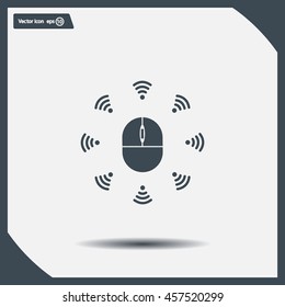 Wi-Fi icon around the computer mouse