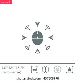 Wi-Fi icon around the computer mouse
