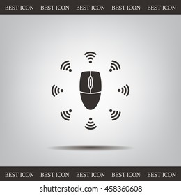 Wi-Fi icon around the computer mouse