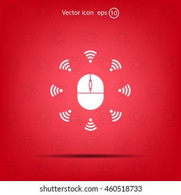 Wi-Fi icon around the computer mouse