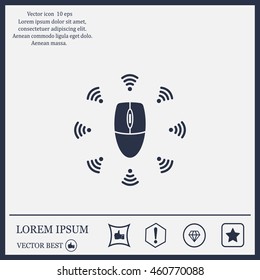 Wi-Fi icon around the computer mouse
