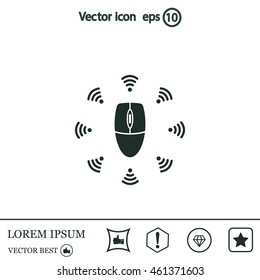 Wi-Fi icon around the computer mouse