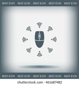 Wi-Fi icon around the computer mouse