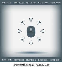 Wi-Fi icon around the computer mouse