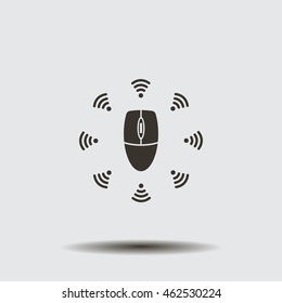 Wi-Fi icon around the computer mouse