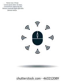 Wi-Fi icon around the computer mouse