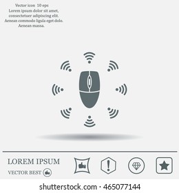Wi-Fi icon around the computer mouse