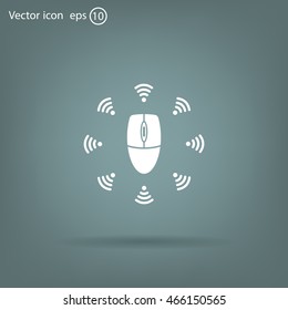 Wi-Fi icon around the computer mouse