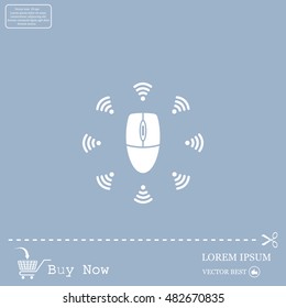Wi-Fi icon around the computer mouse