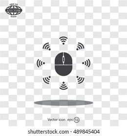 Wi-Fi icon around the computer mouse