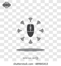 Wi-Fi icon around the computer mouse
