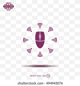 Wi-Fi icon around the computer mouse