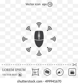 Wi-Fi icon around the computer mouse