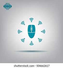 Wi-Fi icon around the computer mouse