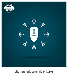 Wi-Fi icon around the computer mouse