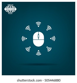 Wi-Fi icon around the computer mouse