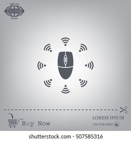 Wi-Fi icon around the computer mouse