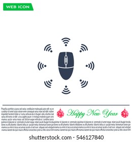 Wi-Fi icon around the computer mouse