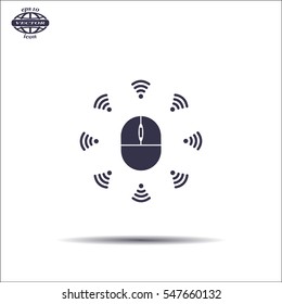 Wi-Fi icon around the computer mouse