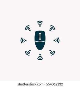 Wi-Fi icon around the computer mouse