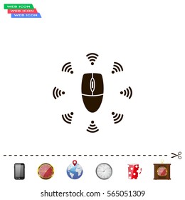 Wi-Fi icon around the computer mouse