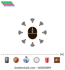 Wi-Fi icon around the computer mouse