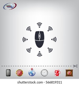 Wi-Fi icon around the computer mouse
