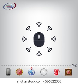 Wi-Fi icon around the computer mouse