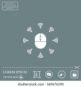 Wi-Fi icon around the computer mouse