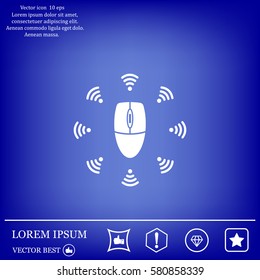 Wi-Fi icon around the computer mouse