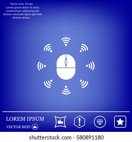 Wi-Fi icon around the computer mouse