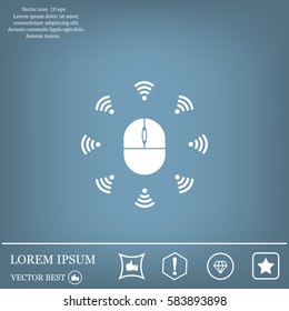 Wi-Fi icon around the computer mouse