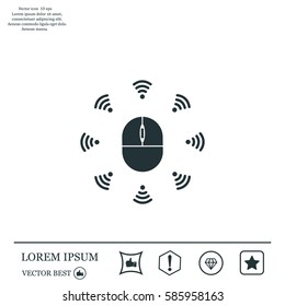 Wi-Fi icon around the computer mouse