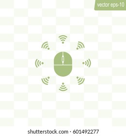 Wi-Fi icon around the computer mouse